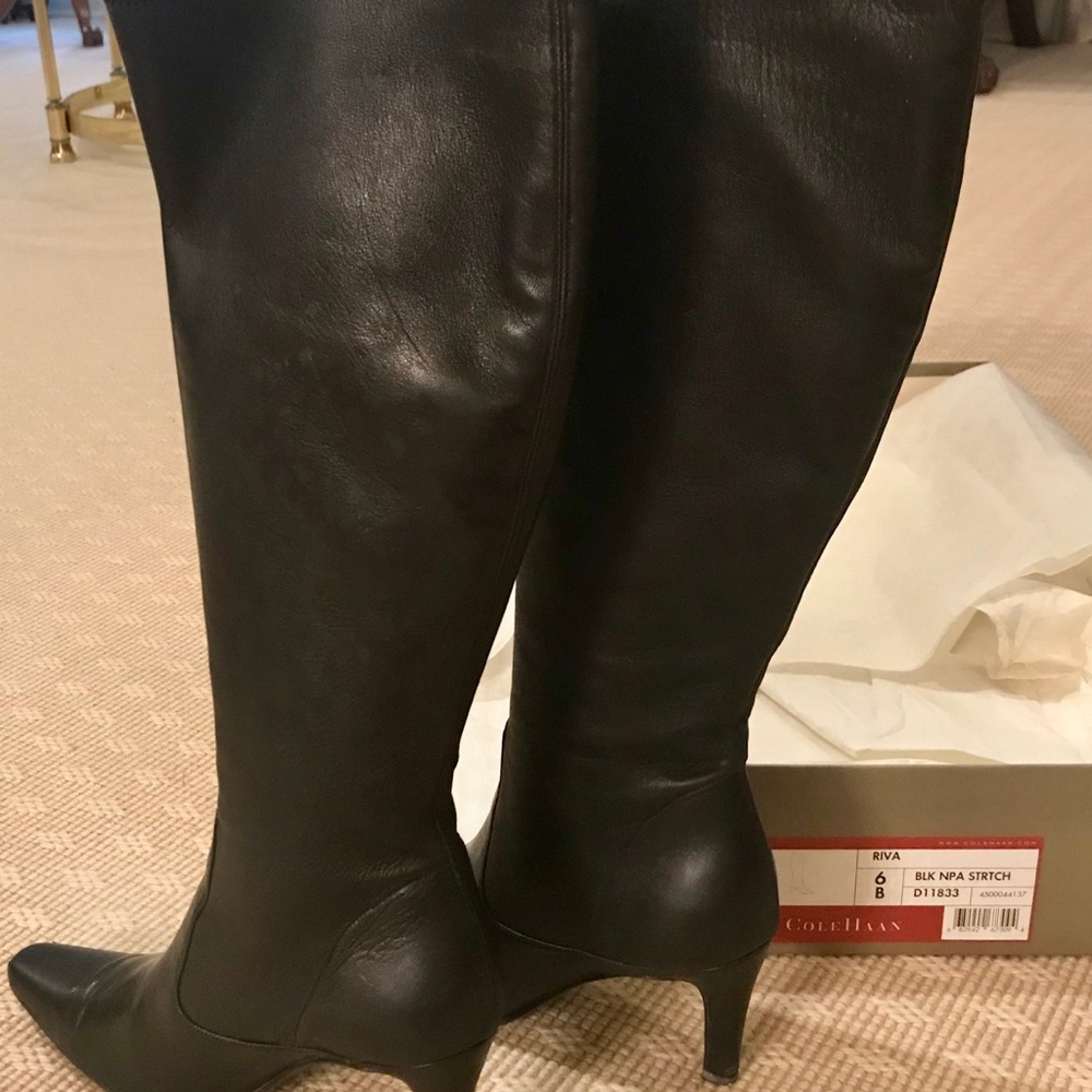 Cole Haan Riva Black Leather Boot size 6